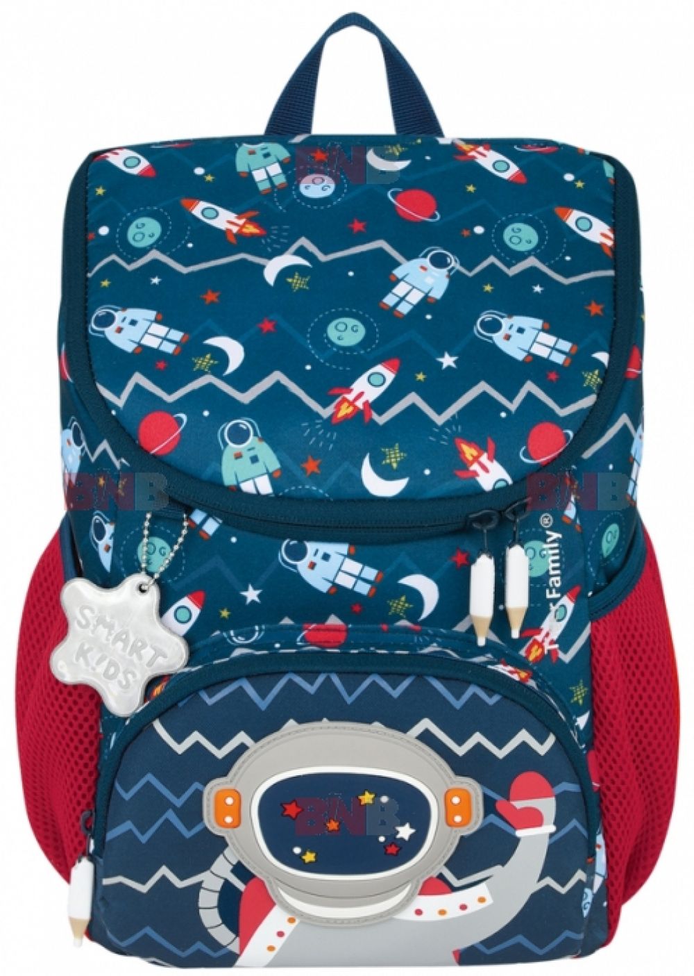 Ghiozdan baieti Mini ergonomic neechipat Little Travelers Bob the Astronaut Tiger